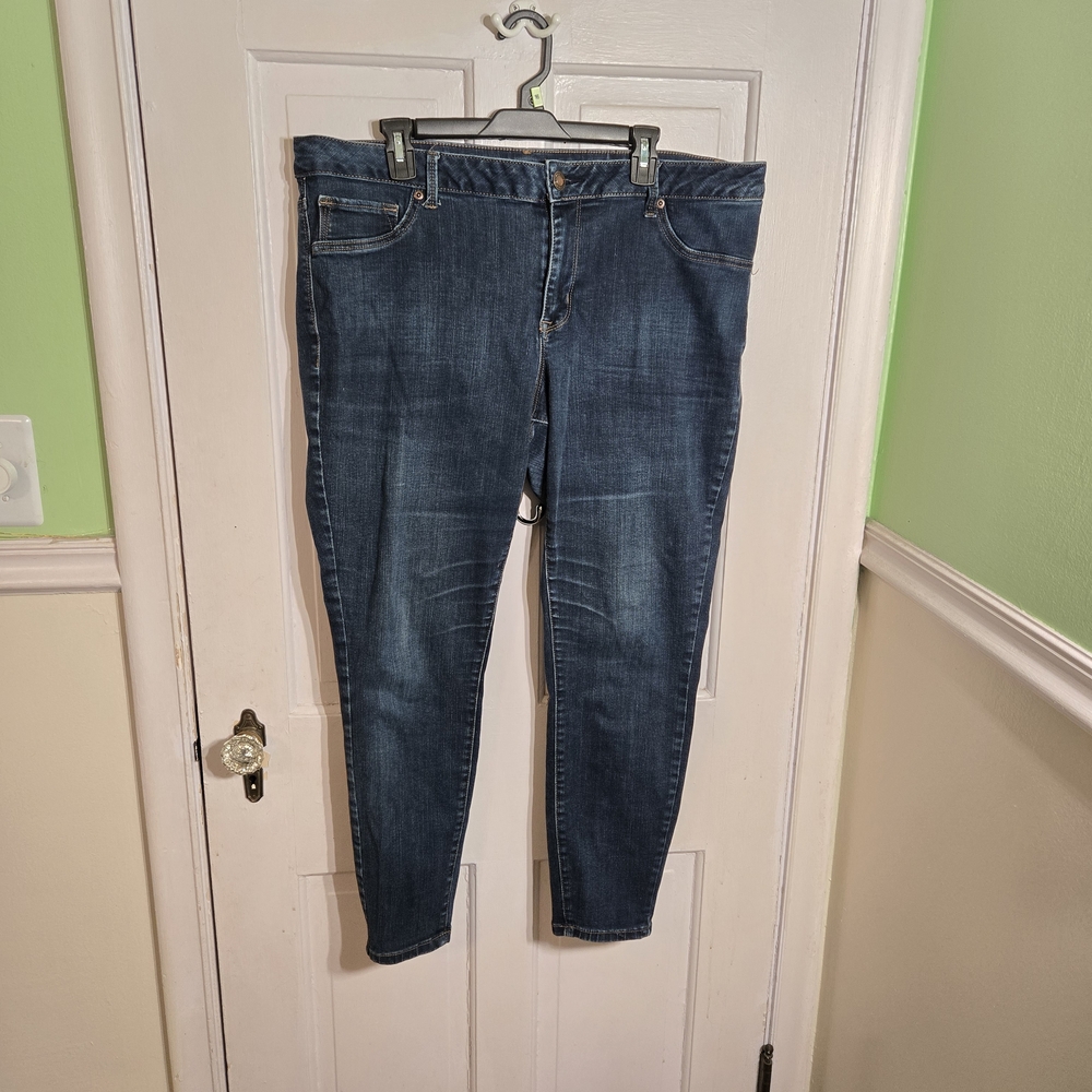 Maurices Dark Blue Skinny Jeans Size 20